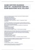 GAQM CERTIFIED BUSINESS ANALYST - FOUNDATION CBAF-001 EXAM QUESTIONS V8.02 | KILLTEST