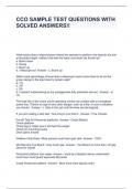 CCO SAMPLE TEST QUESTIONS WITH SOLVED ANSWERS&excl;&excl;