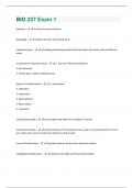 BIO 227 Exam 1  Questions With Correct Answers.