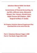 Solutions Manual With Test Bank for Cornerstones of Financial Accounting 3rd Edition By Jay Rich, Jefferson Jones, Maryanne Mowen, Don  Hansen, Donald Jones, Ralph Tassone (All Chapters, 100% Original Verified, A+ Grade)