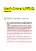 Straighterline Microbiology Lab BIO250L Lab 3 Structure & Microscopy (New Version Updated 2024/2025) 