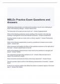 MBLEx Practice Exam Questions and Answers 2024