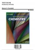 Test Bank for Introductory Chemistry, 9th Edition by Steven S. Zumdahl, 9781337679909, Covering Chapters 1-19 | Includes Rationales