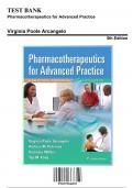 Test Bank for Pharmacotherapeutics for Advanced Practice, 5th Edition by Virginia Poole Arcangelo, 9781975160593, Covering Chapters 1-56 | Includes Rationales