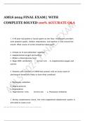 AMLS 2024 FINAL EXAM&vert;&vert; WITH  COMPLETE SOLVED 100&percnt; ACCURATE Q&A