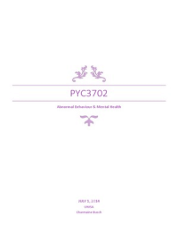 PYC3702 Summary (DSM-5)