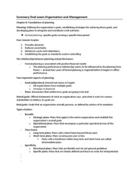 Summary Final Organization and Management