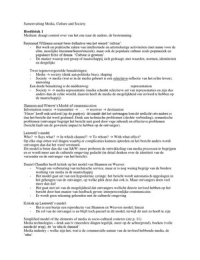 Samenvatting Paul Hodkinson - Media&comma; Culture and Society&colon; an introduction