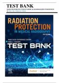 Test Bank For Radiation Protection in Medical Radiography 9th Edition by Sherer |Chapter1-16|complete