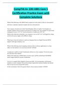 CompTIA A+ 220-1001 Core 1 Certification Practice Exam with  Complete Solutions