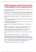 CWEA Collections Grade 2 Practice Test &vert; Latest 2024&sol;25 &vert; with complete solution