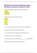 Relativity Processing Certification Exam  Questions and Answers Rated A&plus; 2024