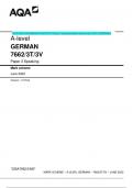 2023 AQA AS GERMAN 7662&sol;3T&sol;3V Paper 3 Speaking Mark scheme June 2023 &lbrack;VERIFIED&rsqb;