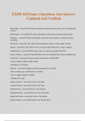 EXPH 364 Exam 1 Questions And Answers &lpar;Updated And Verified&rpar;