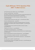 Exph 240 Exam 3 WVU Questions With 100&percnt; Verified Answers
