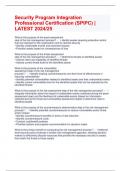 Security Program Integration Professional Certification &lpar;SPIPC&rpar; &vert; LATEST 2024&sol;25