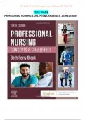 Test Bank for Professional Nursing: Concepts & Challenges, 10th Edition ( Beth Black, 2023) Chapter 1-16||All Chapters