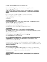 Psychiatrie voor verpleegkundigen 