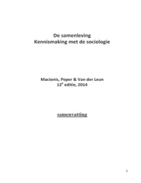 De samenleving, Macionis, Peper & Van der Leun 2014