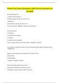 Pharm Tox Exam Questions with Correct Answers (A Graded)