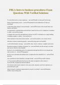 FBLA Intro to business procedures Exam Questions With Verified Solutions