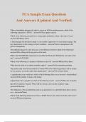 FCA Sample Exam Questions And Answers &lpar;Updated And Verified&rpar;