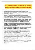 LET REVIEWERS COMPLETE EXAM WITH QUESTIONS AND ANSWERS 