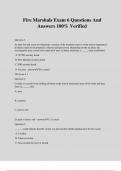 Fire Marshals Exam 6 Questions And Answers 100&percnt; Verified
