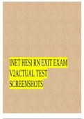 INET HESI RN EXIT EXAM V2 ACTUAL TEST SCREENSHOTS