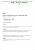 Med Surg Exam 3. Questions and Verified Answers with Rationales 