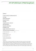 ATI SP 250 Exam 3 Med Surg Exam Questions and Verified Answers with Rationales 