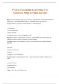 Fred Loya Limited Lines State Test Questions With Verified Answers