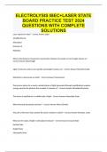 ELECTROLYSIS IBEC+LASER STATE BOARD PRACTICE TEST 2024 QUESTIONS WITH COMPLETE SOLUTIONS