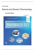 Test Bank for Brenner and Stevens’ Pharmacology 6th Edition BY Craig Stevens|| Latest Edition