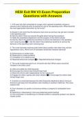 HESI Exit RN V3 Exam Preparation Questions with Answers