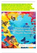 TEST BANK FOR VARCAROLIS FOUNDATIONS OF PSYCHIATRIC MENTAL HEALTH NURSING 9TH EDITION BY HALTER