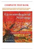 COMPLETE TEST BANK   GERONTOLOGICAL NURSING 10TH EDITION BY Charlotte Eliopoulos RNC MPH CDONA / LTC (Author) Latest Update