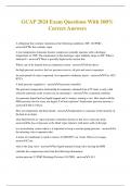 GCAP 2024 Exam Questions With 100&percnt; Correct Answers