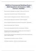 NASCLA Commercial Building Exam &vert; 2024 Questions & Answers &vert; 100&percnt; Correct &vert; Verified