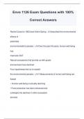 Envs 1126 Exam Questions with 100&percnt; Correct Answers