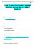 EMR Written Test Excellent Questions  & Quality Answers |Latest Update |  Grade A+