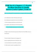 EMR Test #1 (Chapters 1-7) Practice  Excellent Questions & Quality  Answers |Latest Update | Grade A+