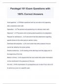 Paralegal 101 Exam Questions with 100% Correct Answers