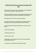 HOTWA 3 Film 42 actual exam questions and answers 2024-2025