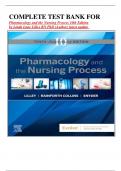 COMPLETE TEST BANK FOR Pharmacology and the Nursing Process 10th Edition by Linda Lane Lilley RN PhD (Author) latest update 