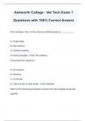 Ashworth College - Vet Tech Exam 1 Questions with 100% Correct Anwers