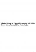 Solution Manual for Financial Accounting 11th Edition Robert Libby&comma; Patricia Libby&comma; Frank Hodge