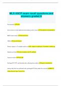 MLS ASCP exam recall questions and answers graded A
