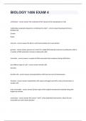  Biology 1406 Collin College -BIOLOGY 1406 EXAM 4 questions n answers