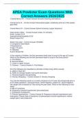 APEA Predictor Exam Questions With Correct Answers 2024&sol;2025